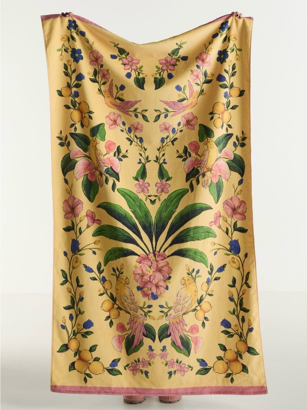 Anthropologie Farm Rio x Anthropologie Printed Beach Towel, Yellow